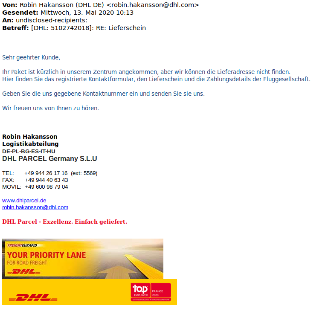 DHL-Fake dhl-fake-email
